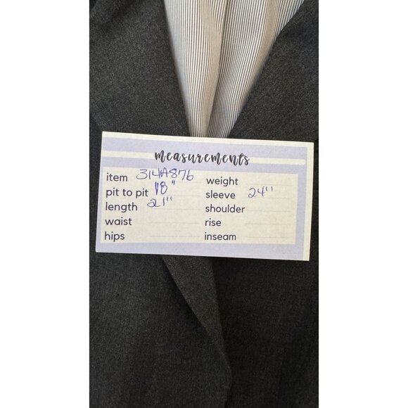 Ann Taylor Size 0 Gray Blazer Fitted 2-Button Front Polyester/Rayon/Spandex - Picture 13 of 16